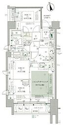 セントラルレジデンス西早稲田 12階3LDKの間取り