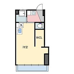 仙台市営南北線 北仙台駅 徒歩15分の賃貸マンション 3階1Kの間取り