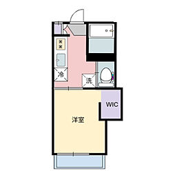 JR仙山線 北山駅 徒歩8分の賃貸アパート 1階1Kの間取り