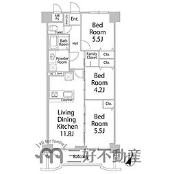 間取図画像 3LDK