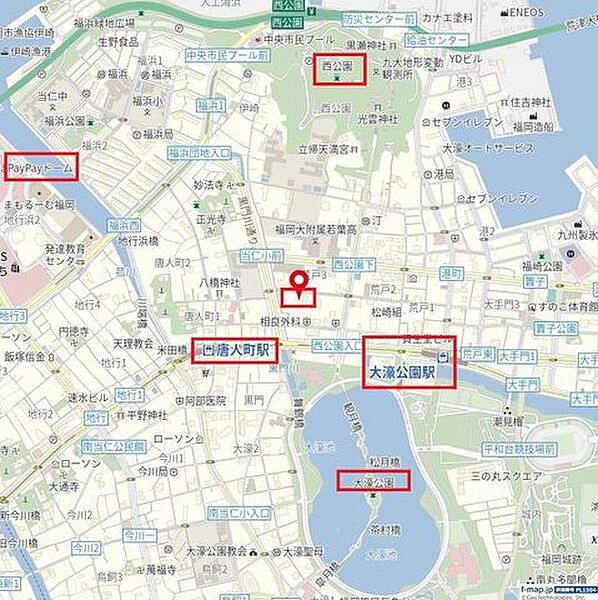 大濠公園、PayPayドームまで徒歩圏内