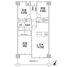 コロナール春日2 3LDKの間取図画像