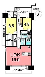 リフローレ大府 2LDKの間取り