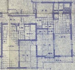 南雪谷ハイツ 1LDKの間取図画像