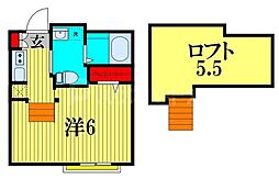 ｃｈａｌｅｔプラス駿河台 1階1Kの間取り