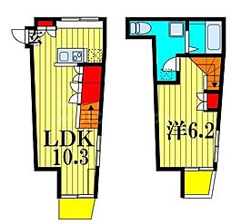 ＫＳ新船橋 1階1LDKの間取り