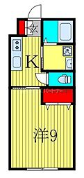 イーストパレスＹ−8 1階1Kの間取り