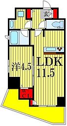 フェアリア船橋本町 3階1LDKの間取り