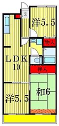 カーサシンフォニア 6階3LDKの間取り