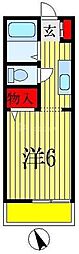 カーサベルデ 2階1Kの間取り