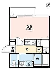 Fleur N-4 1Kの間取図画像