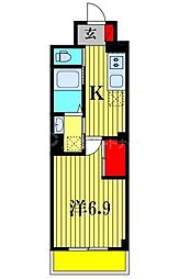 ファミーユ サンサン 1Kの間取図画像