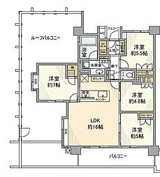 アーデル原木中山 4LDKの間取図画像