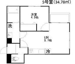 船橋市海神1丁目アパート 1LDKの間取図画像