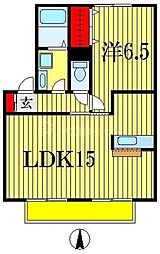 アークヒルズJ棟 1LDKの間取図画像