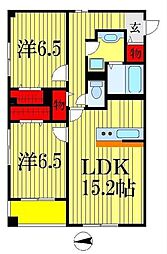 コンフォーティア 2LDKの間取図画像