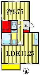 KS・アトレア 1LDKの間取図画像