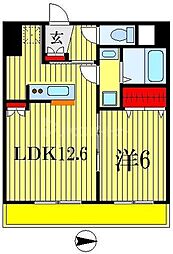セラピアザ船橋 1LDKの間取図画像