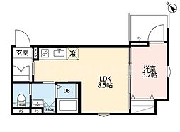 robot home 鎌ヶ谷 1LDKの間取図画像