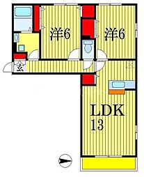 クリアコート 2LDKの間取図画像