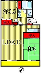ドミトリー西船 2LDKの間取図画像