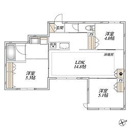 Sun Zem 3LDKの間取図画像