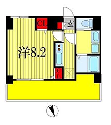 Due西船橋 1Kの間取図画像