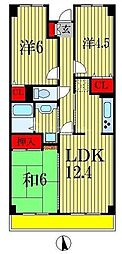 パストラル石井 3LDKの間取図画像