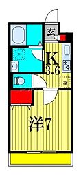 シャルマンコート 1Kの間取図画像