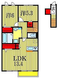 リュインメゾン1 2LDKの間取図画像