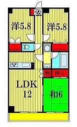メゾンドソレイユ 3LDKの間取図画像