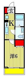 Nステージ西船橋3 1Kの間取図画像