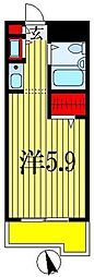 ジョイフル船橋 1Kの間取図画像