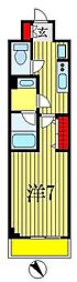 Nステージ下総中山 1Kの間取図画像