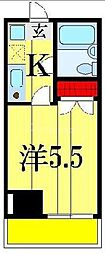 ベイステート安間 1Kの間取図画像