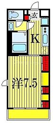 リブリ・メゾンF2 1Kの間取図画像