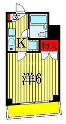 ベイステート安間 1Kの間取図画像