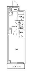 ニシノビル 1Kの間取図画像