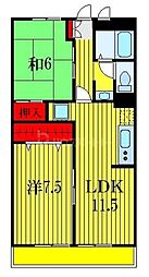 サンパレス薬円台 3Kの間取図画像