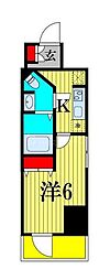 Alvis船橋East 1Kの間取図画像