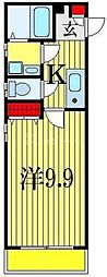 ミリアビタ津田沼 1Kの間取図画像
