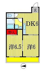 パレス船橋 5DKの間取図画像