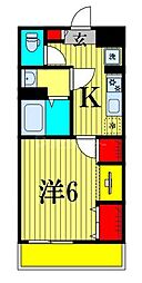 リブリ・船橋3 1Kの間取図画像