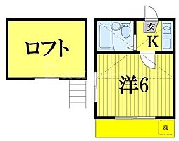 ジュネパレス稲毛第4 1Kの間取図画像