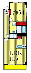 ベスト・デイ・イーストマンション 1LDKの間取図画像