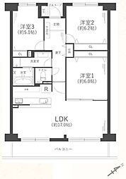 クロスティ・八尾南壱番館 3LDKの間取図画像