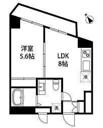 アパートメント麻布No.10 6階1LDKの間取り