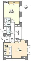 パティオ南麻布 1LDKの間取図画像