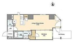 Presagio 1LDKの間取図画像