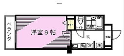 クラリスハイム 1Kの間取図画像